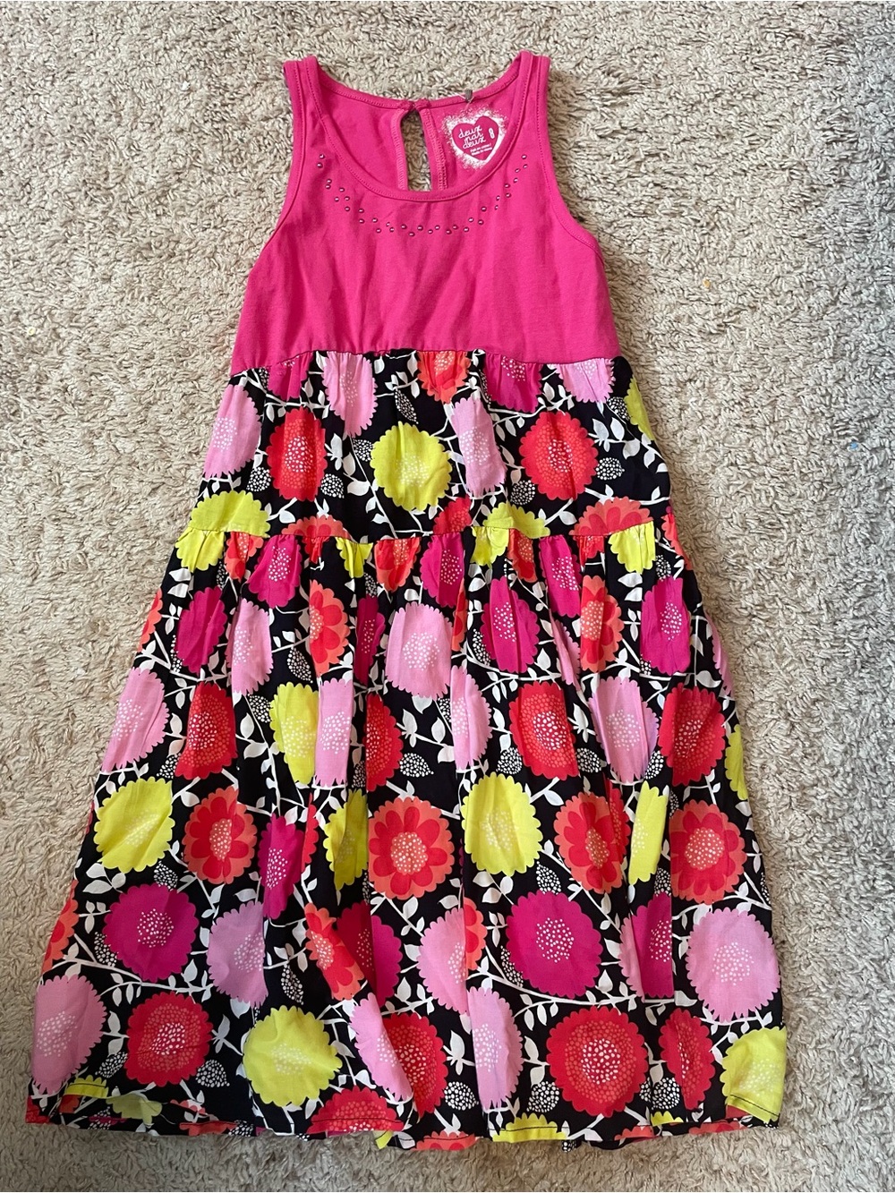NWOT Girls Deux Par Deux Floral Maxi Dress
